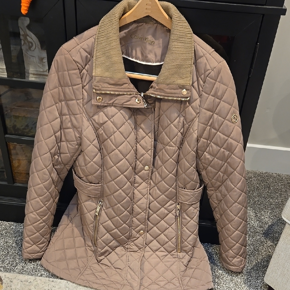 Calvin Klein Women's Quilted Tan Jacket